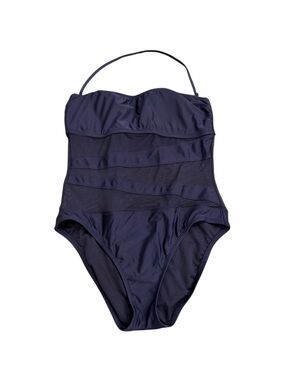 Mossimo Supply Co. Black One-Piece with Sheer Mesh Panels